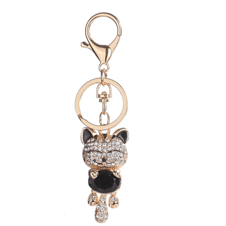 Premium Fashion Enamel Lucky Cat Crystal Keychain Alloy Keyring For Women Party Gift Key chains - 0 from Empire of LaTz - Only £15.51! Explore at Empire of LaTz