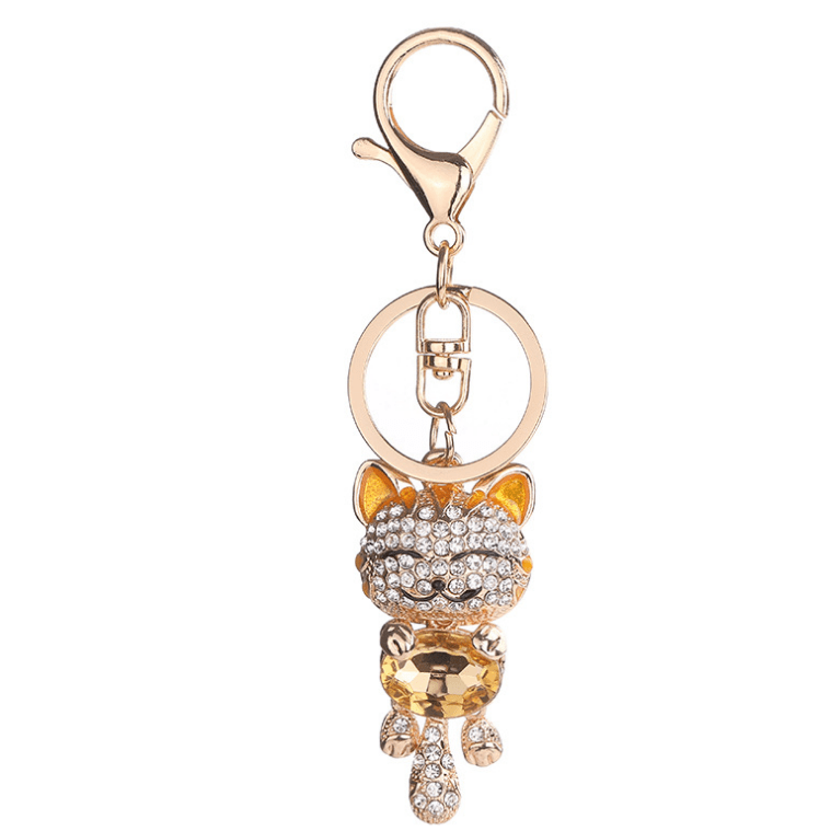 Premium Fashion Enamel Lucky Cat Crystal Keychain Alloy Keyring For Women Party Gift Key chains - 0 from Empire of LaTz - Only £15.51! Explore at Empire of LaTz