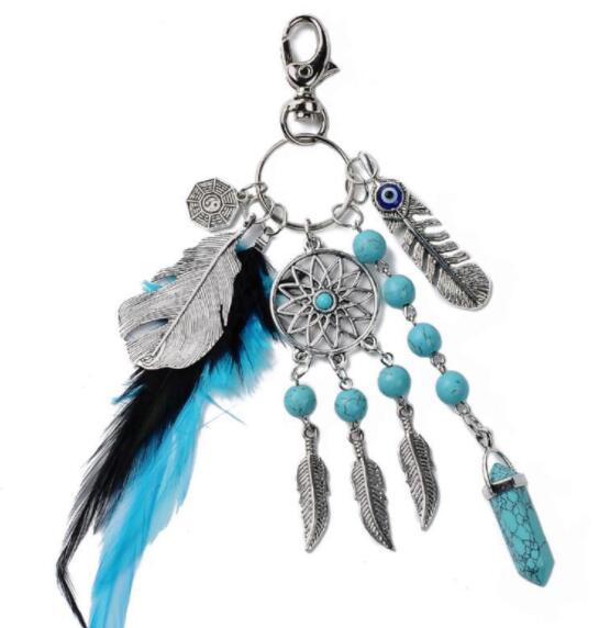 Premium Dreamcatcher Keyring Keychain Women Natural Fashion Silver Jewelry Feather Keychain - 0 from Empire of LaTz - Only £14.33! Explore at Empire of LaTz