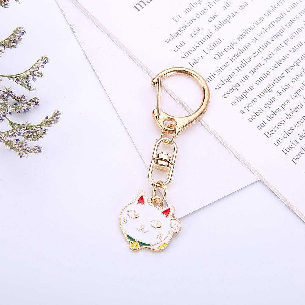 Empire of LaTz 0 Onehandedcat Pet Jewelry Keychain Painted Keychain Cute Dog Keyring