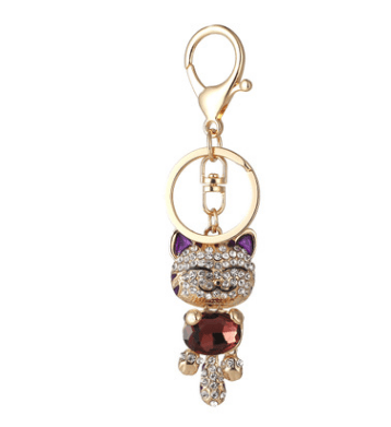 Premium Fashion Enamel Lucky Cat Crystal Keychain Alloy Keyring For Women Party Gift Key chains - 0 from Empire of LaTz - Only £15.51! Explore at Empire of LaTz