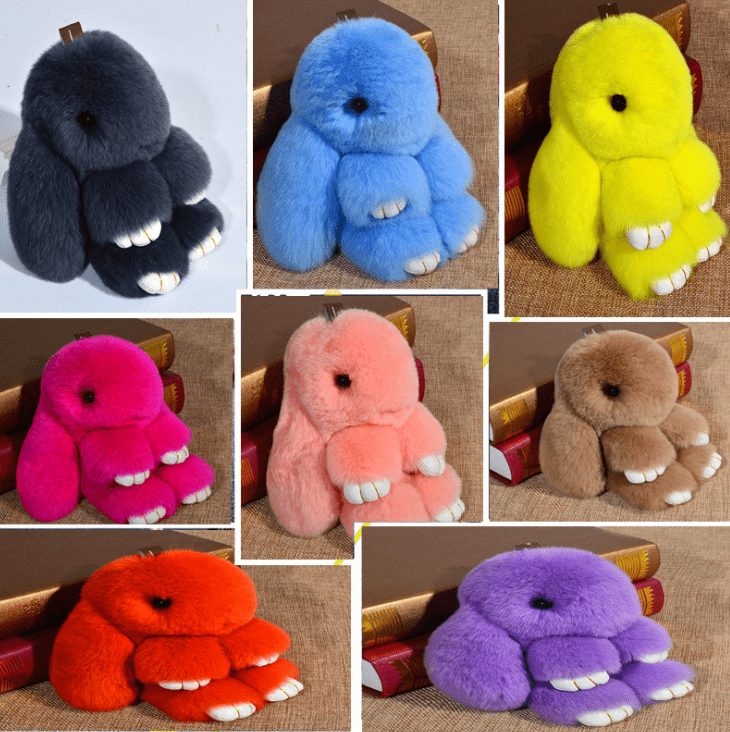 Premium Rabbit Fur Key Chains For Women Bag Toys Doll Fluffy Pom Pom Lovely - 0 from Empire of LaTz - Only £16.49! Explore at Empire of LaTz