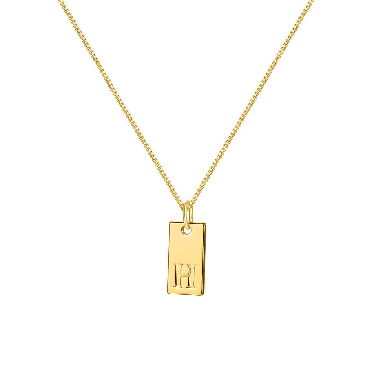 Premium English Letter Necklace Creative Box Chain English Letter Square Pendant Clavicle Chain -  from Empire of LaTz - Only £10! Explore at Empire of LaTz