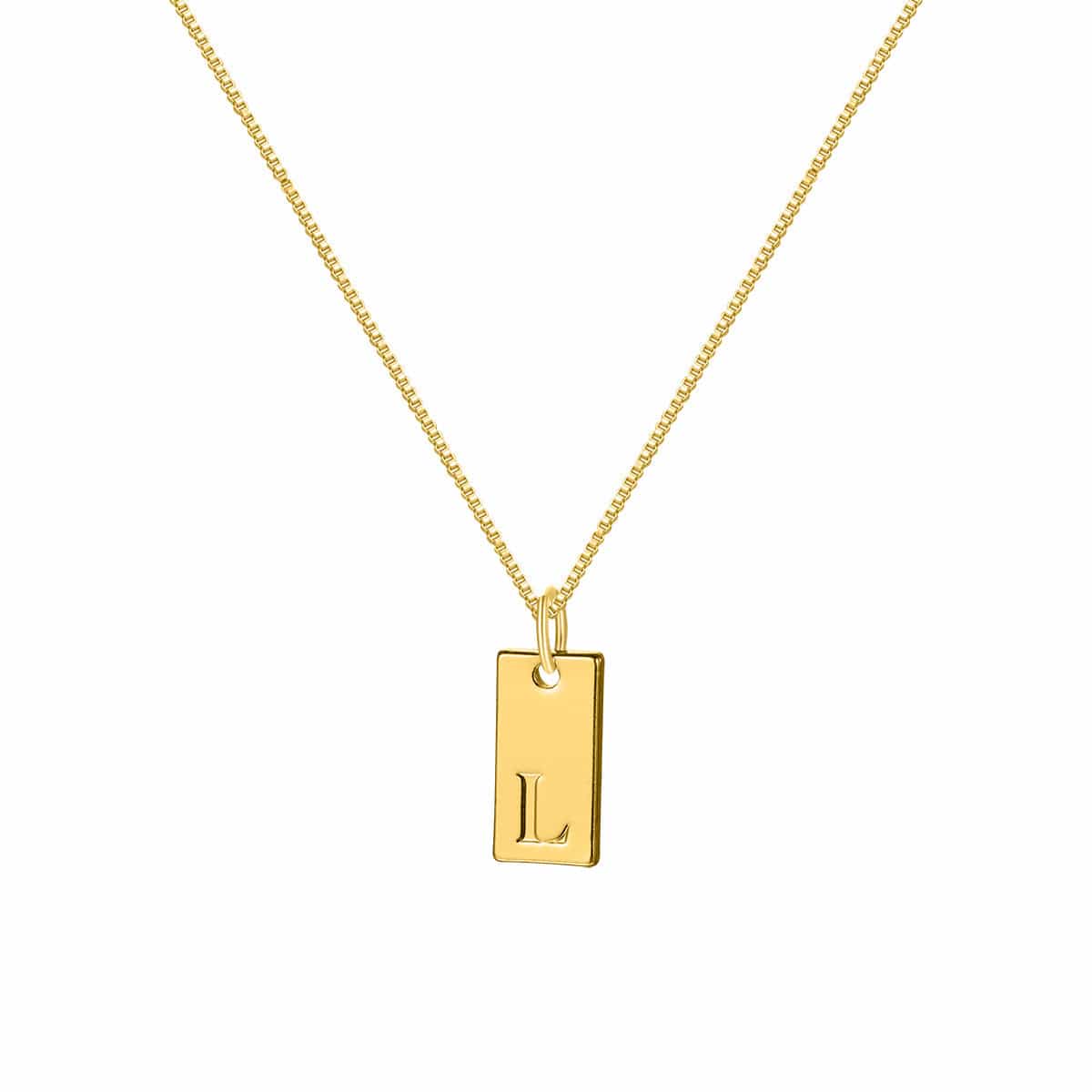 Premium English Letter Necklace Creative Box Chain English Letter Square Pendant Clavicle Chain -  from Empire of LaTz - Only £10! Explore at Empire of LaTz