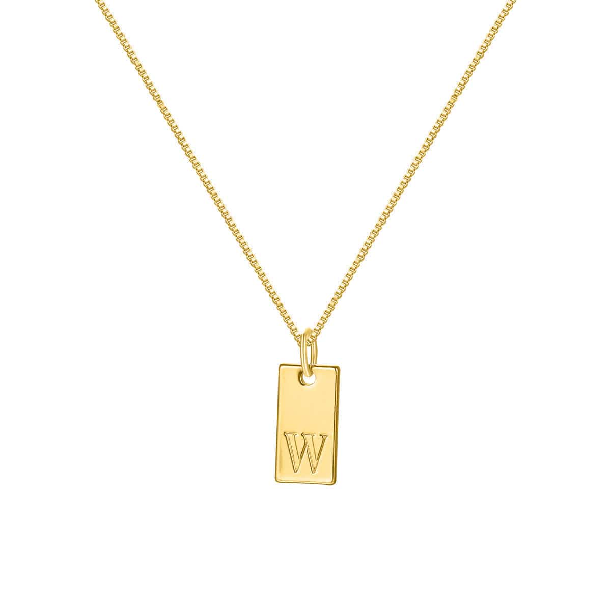 Premium English Letter Necklace Creative Box Chain English Letter Square Pendant Clavicle Chain -  from Empire of LaTz - Only £10! Explore at Empire of LaTz