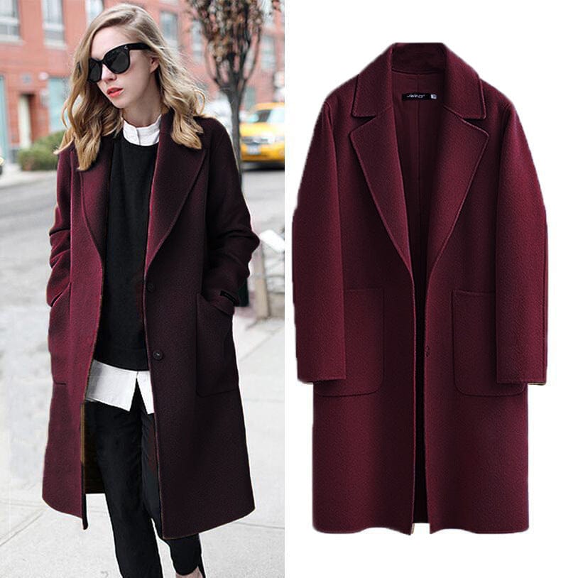 Empire of LaTz Autumn And Winter Reversible Woolen Coat Women