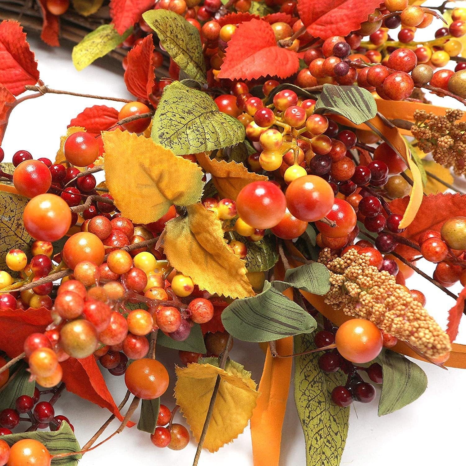 Premium Autumn Vine Ring Garland Thanksgiving Halloween Home Door Decoration - Autumn wreath from Empire of LaTz - Only £23! Explore at Empire of LaTz