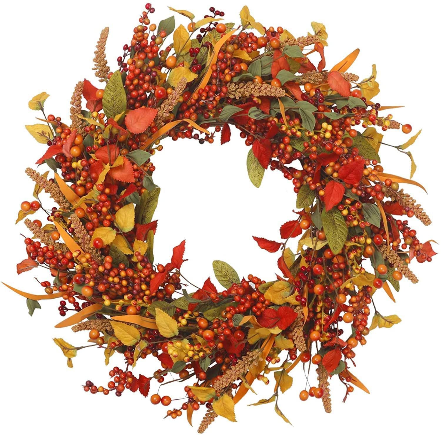 Premium Autumn Vine Ring Garland Thanksgiving Halloween Home Door Decoration - Autumn wreath from Empire of LaTz - Only £23! Explore at Empire of LaTz