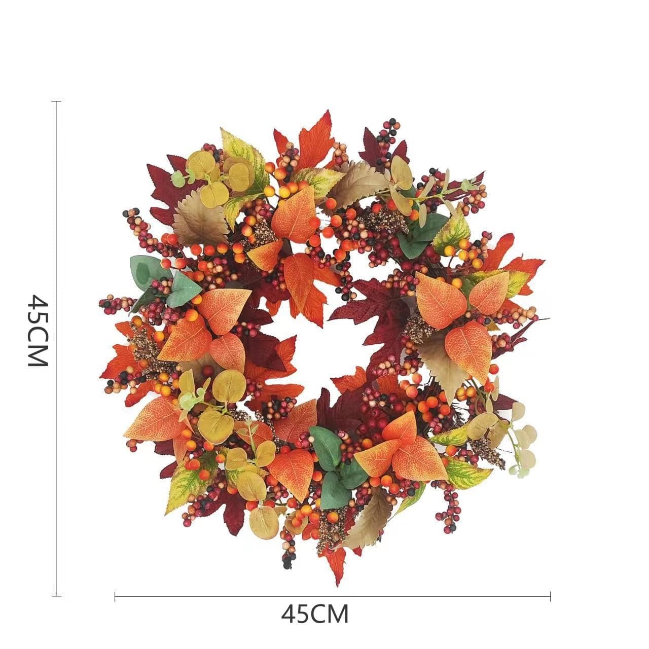 Premium Autumn Vine Ring Garland Thanksgiving Halloween Home Door Decoration - Autumn wreath from Empire of LaTz - Only £23! Explore at Empire of LaTz