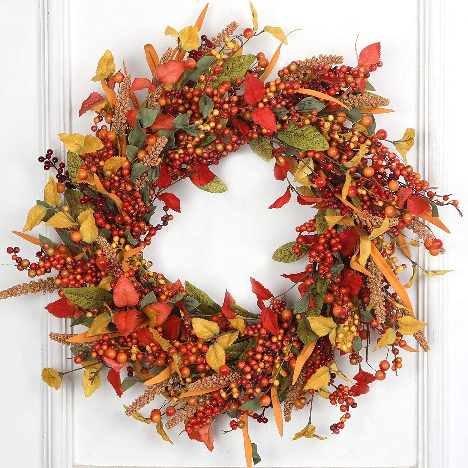 Premium Autumn Vine Ring Garland Thanksgiving Halloween Home Door Decoration - Autumn wreath from Empire of LaTz - Only £23! Explore at Empire of LaTz