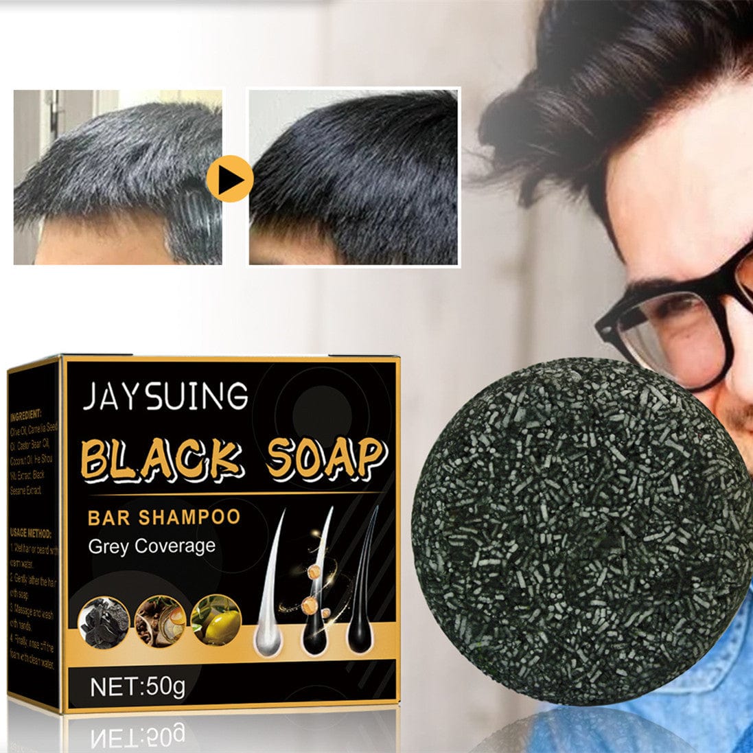 Premium Black Thick Hair Care Cleansing Scalp Supple Hair Hair Fixation Shampoo Soap - Beauty Products from Empire of LaTz - Only £10.99! Explore at Empire of LaTz