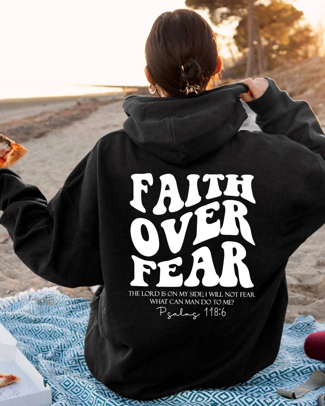 Empire of LaTz Black / 2XL Faith Over Fear Sweatshirt,Christian Shirt,Bible Verse Hoodi