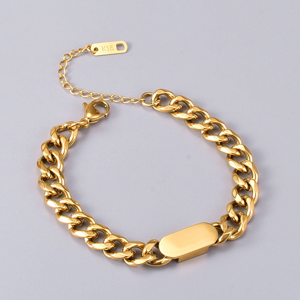 Empire of LaTz Bracelet Gold / Bracelet Titanium Steel Hip Hop Street Heavy Industry Thick Chain Choker