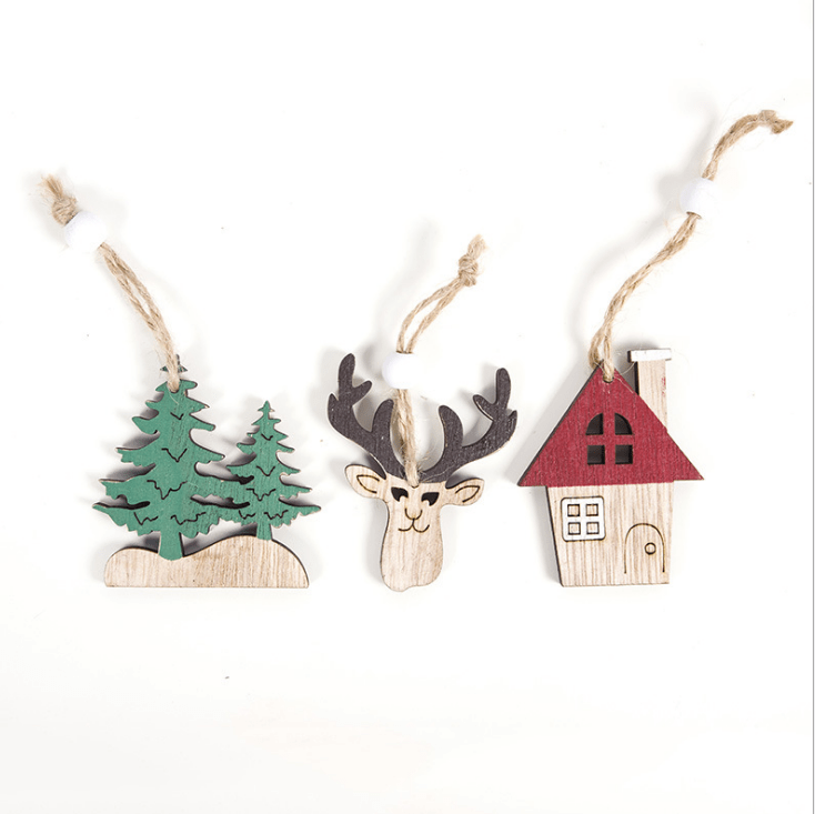 Premium Christmas Creative Wooden Tree Decoration Pendant -  from Empire of LaTz - Only £8! Explore at Empire of LaTz