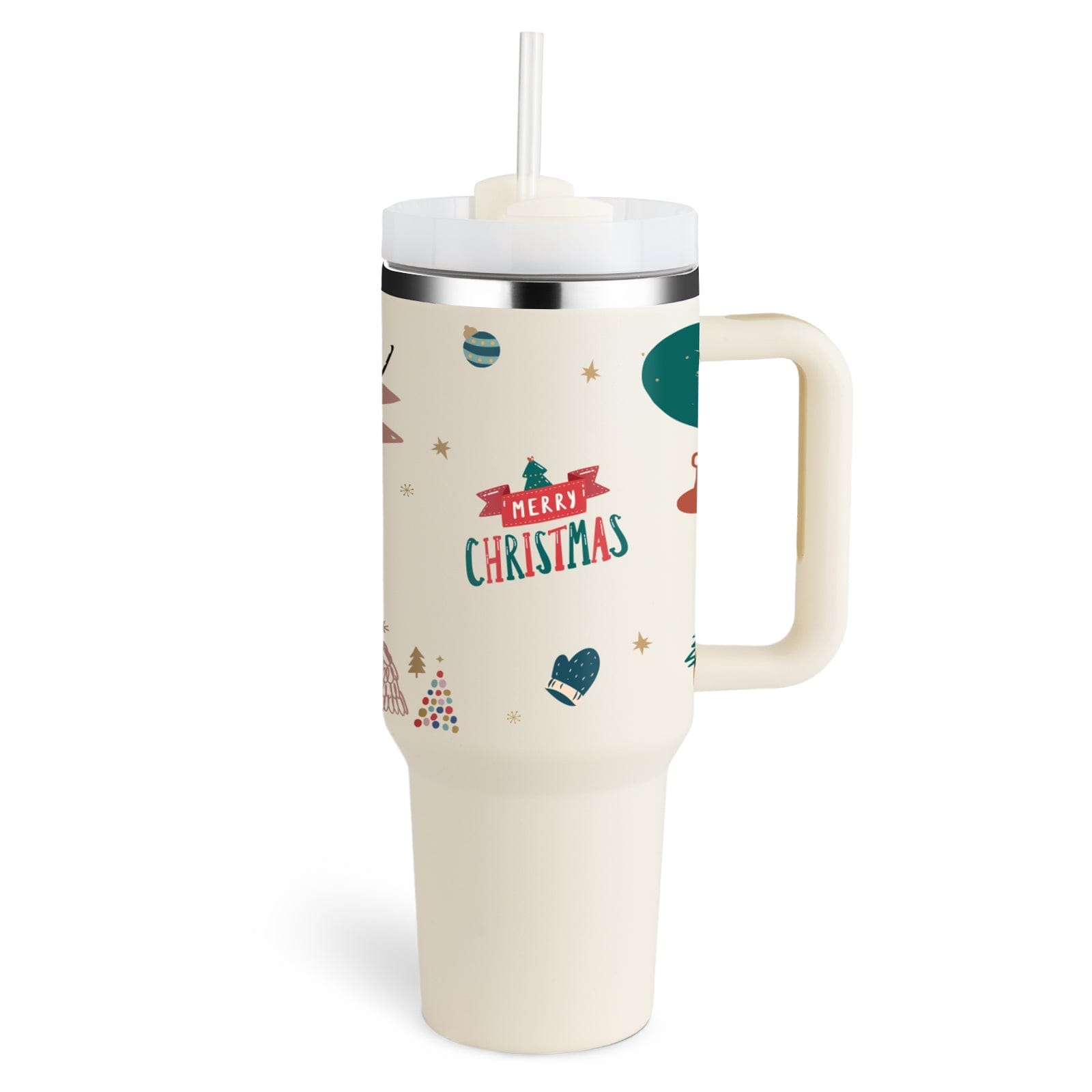 Premium Christmas Thermal Mug 40oz Straw Coffee Insulation Cup With Handle Portable Car Stainless Steel Water Bottle LargeCapacity Travel BPA Free Thermal Mug -  from Empire of LaTz - Only £18.50! Explore at Empire of LaTz