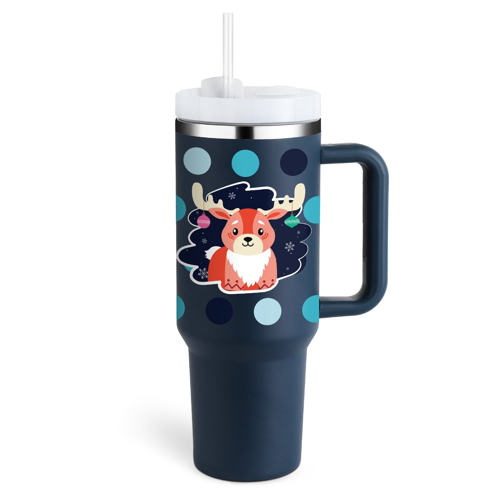 Premium Christmas Thermal Mug 40oz Straw Coffee Insulation Cup With Handle Portable Car Stainless Steel Water Bottle LargeCapacity Travel BPA Free Thermal Mug -  from Empire of LaTz - Only £18.50! Explore at Empire of LaTz