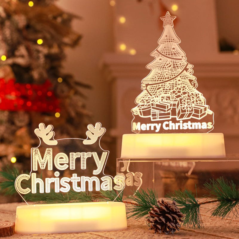 Premium Christmas Decoration 3D Lamp Acrylic LED Night Lights New Year Valentines Day Christmas Kids Gift Christmas Ornaments - Christmas Decoration from Empire of LaTz - Only £8! Explore at Empire of LaTz