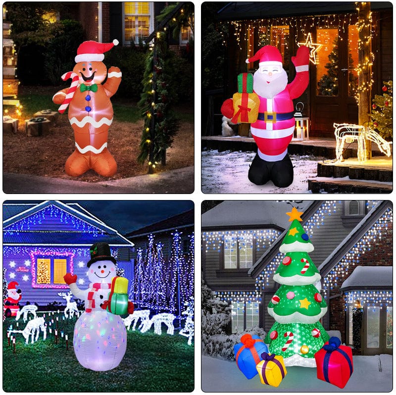 Premium Christmas LED Lights Glowing Santa Tree Snowman Inflatable Doll Outdoor Yard Garden Decor - Christmas Decoration from Empire of LaTz - Only £20! Explore at Empire of LaTz