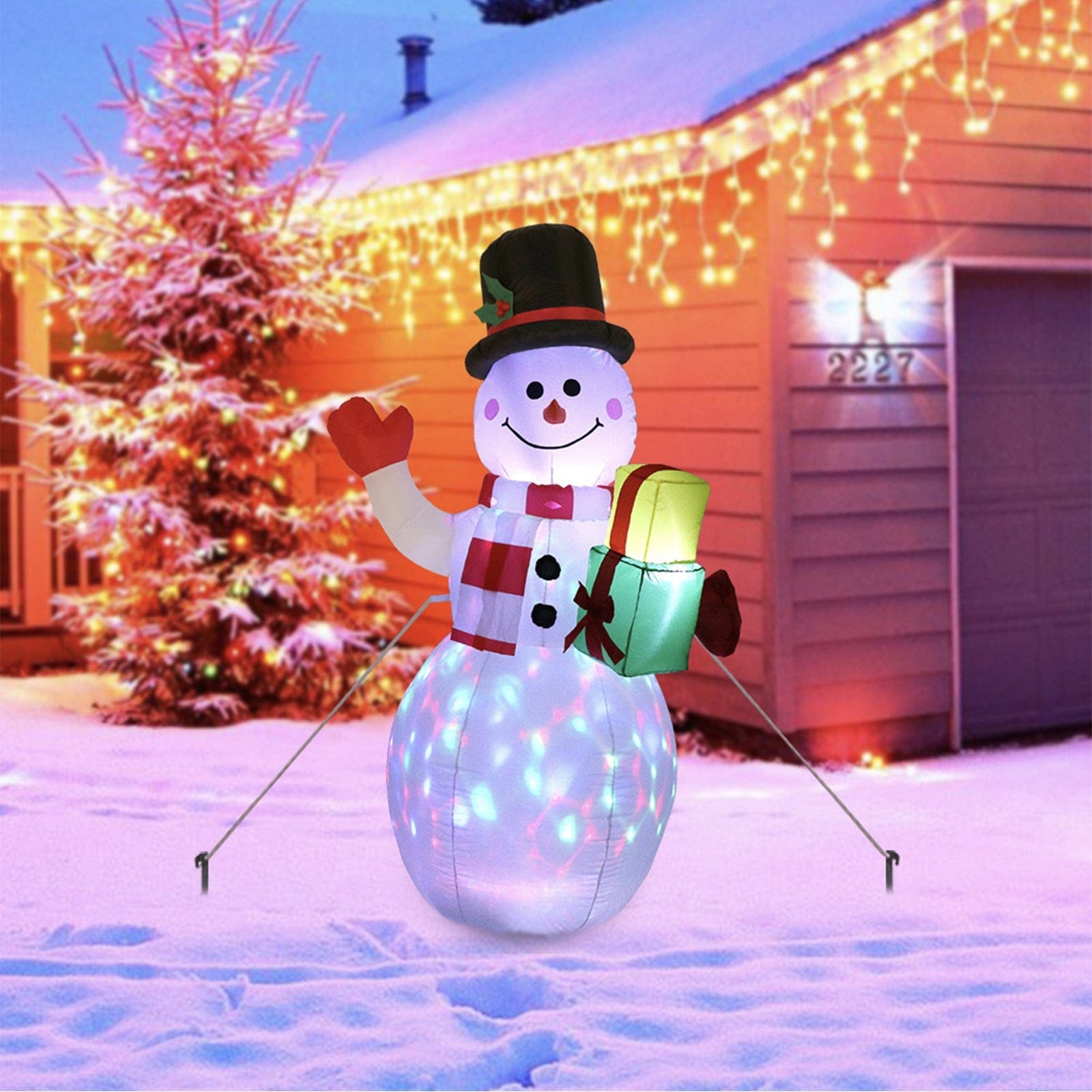 Premium Christmas LED Lights Glowing Santa Tree Snowman Inflatable Doll Outdoor Yard Garden Decor - Christmas Decoration from Empire of LaTz - Only £20! Explore at Empire of LaTz