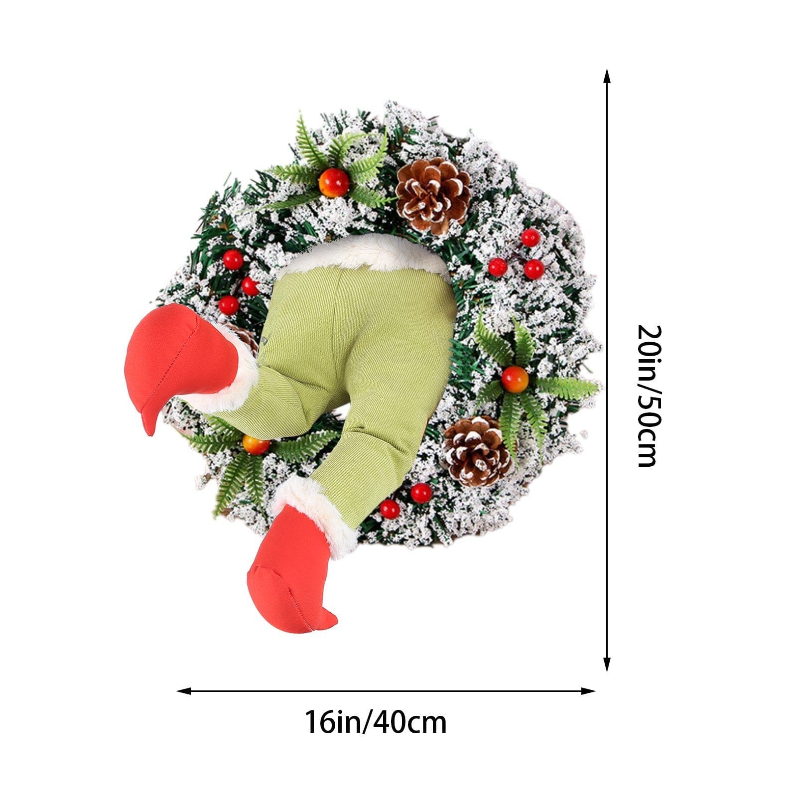 Empire of LaTz Christmas Decoration Cotton Linen Christmas Thief Burlap Stealer Design Pendant Hanging Ornament Home Front Door Wreath Hoop Xmas Decoration