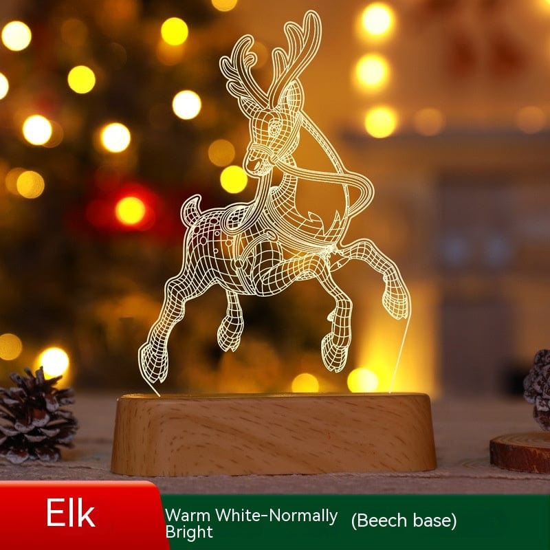 Premium Christmas Decoration 3D Lamp Acrylic LED Night Lights New Year Valentines Day Christmas Kids Gift Christmas Ornaments - Christmas Decoration from Empire of LaTz - Only £8! Explore at Empire of LaTz