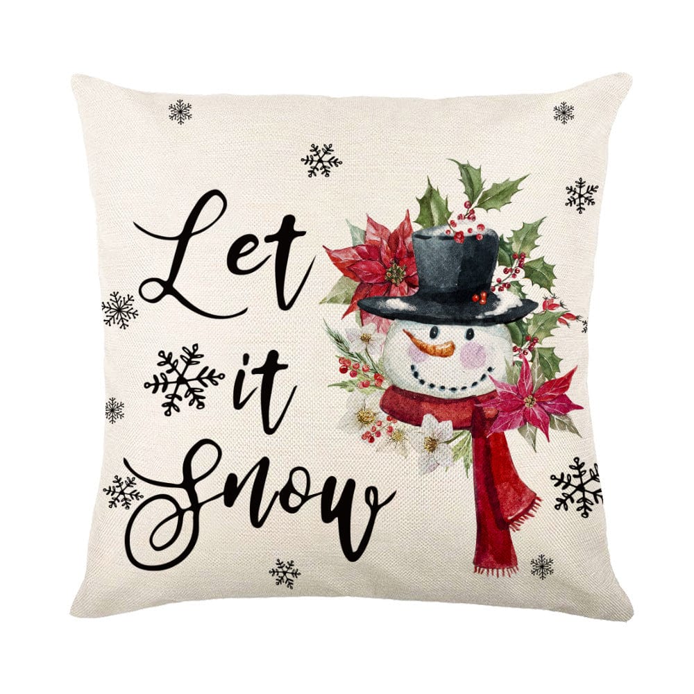 Premium Christmas Decorations Pillow Covers Sofa Square Throw Pillow Cases Stamping Snowflake Waist Cushion Cover Home Bed Decor - Christmas Decoration from Empire of LaTz - Only £7.15! Explore at Empire of LaTz