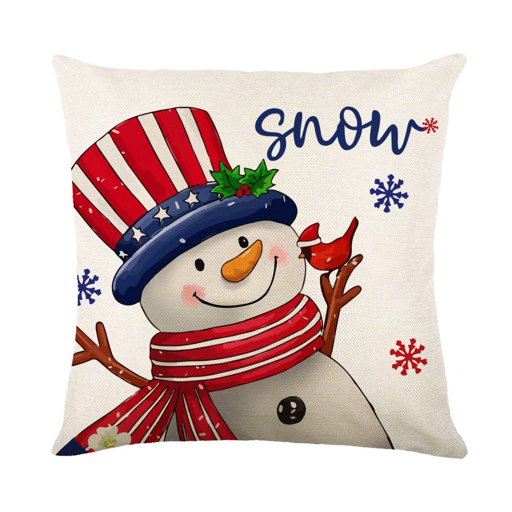 Premium Christmas Decorations Pillow Covers Sofa Square Throw Pillow Cases Stamping Snowflake Waist Cushion Cover Home Bed Decor - Christmas Decoration from Empire of LaTz - Only £7.15! Explore at Empire of LaTz