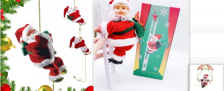 Premium Electric Santa Claus Climbing Ladder Plastic - Christmas Decoration from Empire of LaTz - Only £19.15! Explore at Empire of LaTz