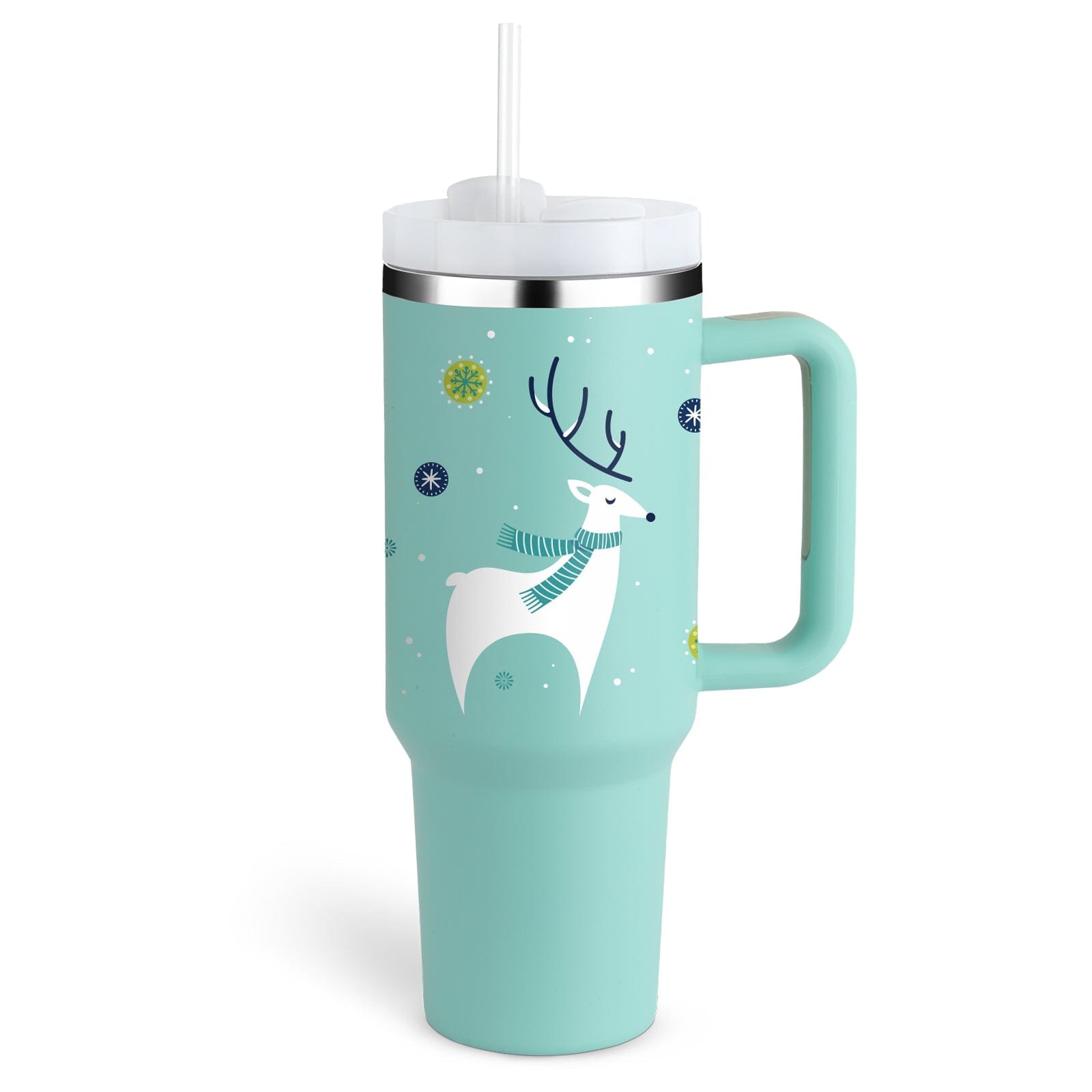 Premium Christmas Thermal Mug 40oz Straw Coffee Insulation Cup With Handle Portable Car Stainless Steel Water Bottle LargeCapacity Travel BPA Free Thermal Mug -  from Empire of LaTz - Only £18.50! Explore at Empire of LaTz