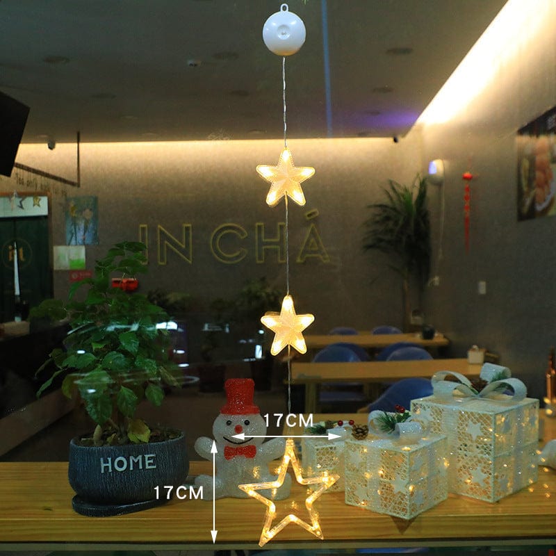 Premium Christmas 3pcs LED Light Star Xmas Tree Hanging Sucker Lamp Window Ornaments Decoration For Home Xmas Navidad 2023 New Year Decor Christmas Decorations - Christmas LED Lights from Empire of LaTz - Only £9.05! Explore at Empire of LaTz