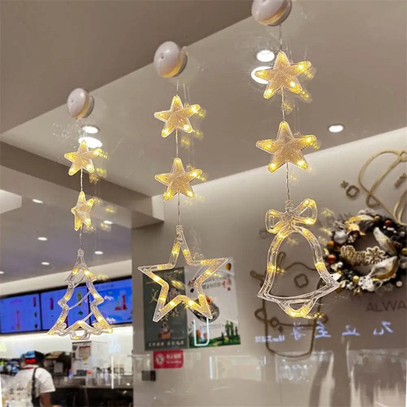 Premium Christmas 3pcs LED Light Star Xmas Tree Hanging Sucker Lamp Window Ornaments Decoration For Home Xmas Navidad 2023 New Year Decor Christmas Decorations - Christmas LED Lights from Empire of LaTz - Only £9.05! Explore at Empire of LaTz