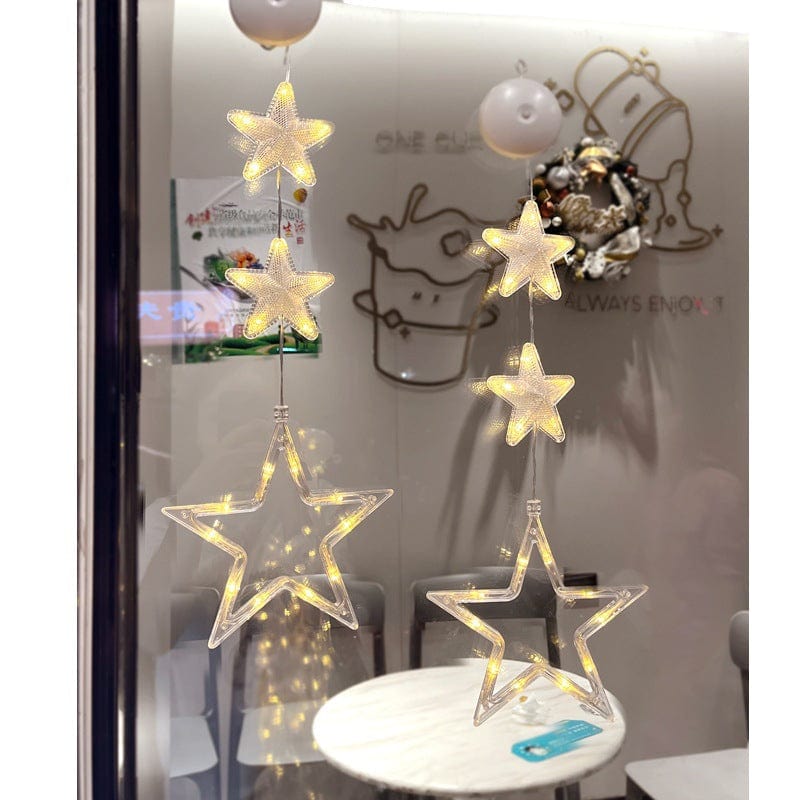 Premium Christmas 3pcs LED Light Star Xmas Tree Hanging Sucker Lamp Window Ornaments Decoration For Home Xmas Navidad 2023 New Year Decor Christmas Decorations - Christmas LED Lights from Empire of LaTz - Only £9.05! Explore at Empire of LaTz