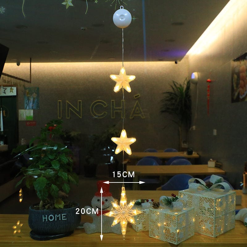 Premium Christmas 3pcs LED Light Star Xmas Tree Hanging Sucker Lamp Window Ornaments Decoration For Home Xmas Navidad 2023 New Year Decor Christmas Decorations - Christmas LED Lights from Empire of LaTz - Only £9.05! Explore at Empire of LaTz