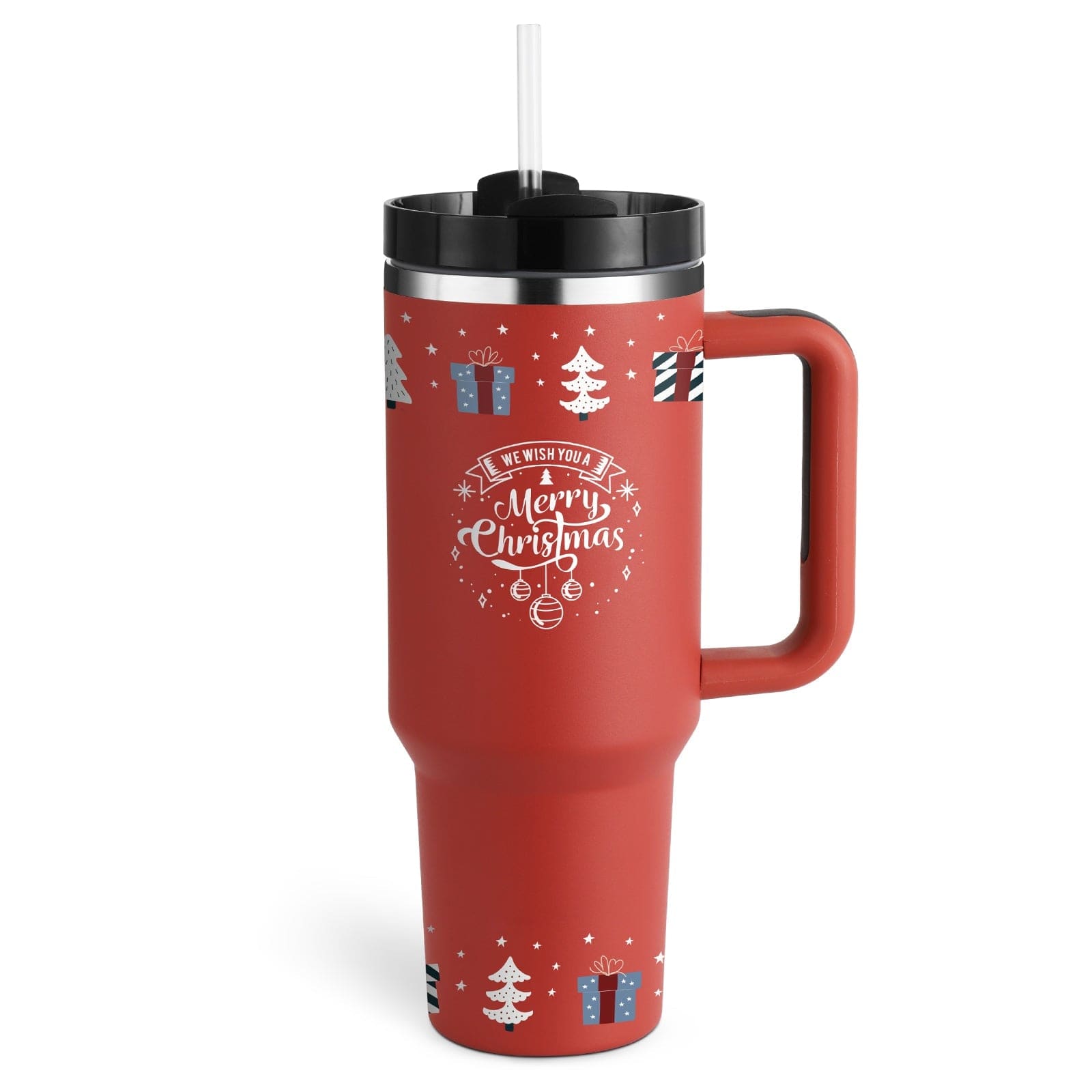 Premium Christmas Thermal Mug 40oz Straw Coffee Insulation Cup With Handle Portable Car Stainless Steel Water Bottle LargeCapacity Travel BPA Free Thermal Mug -  from Empire of LaTz - Only £18.50! Explore at Empire of LaTz