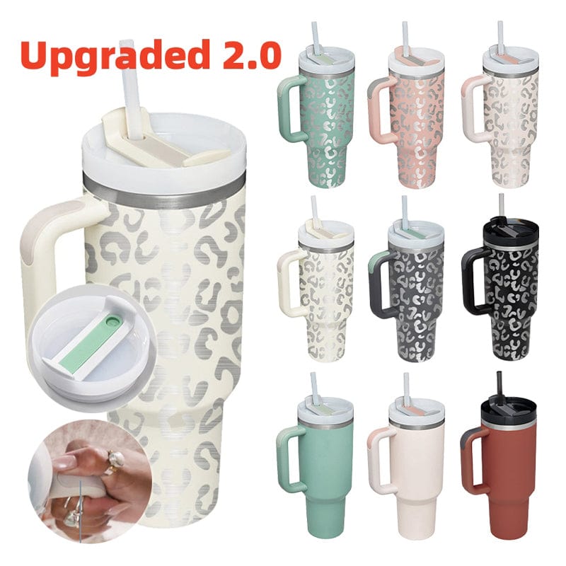 Premium Christmas Thermal Mug 40oz Straw Coffee Insulation Cup With Handle Portable Car Stainless Steel Water Bottle LargeCapacity Travel BPA Free Thermal Mug -  from Empire of LaTz - Only £18.50! Explore at Empire of LaTz