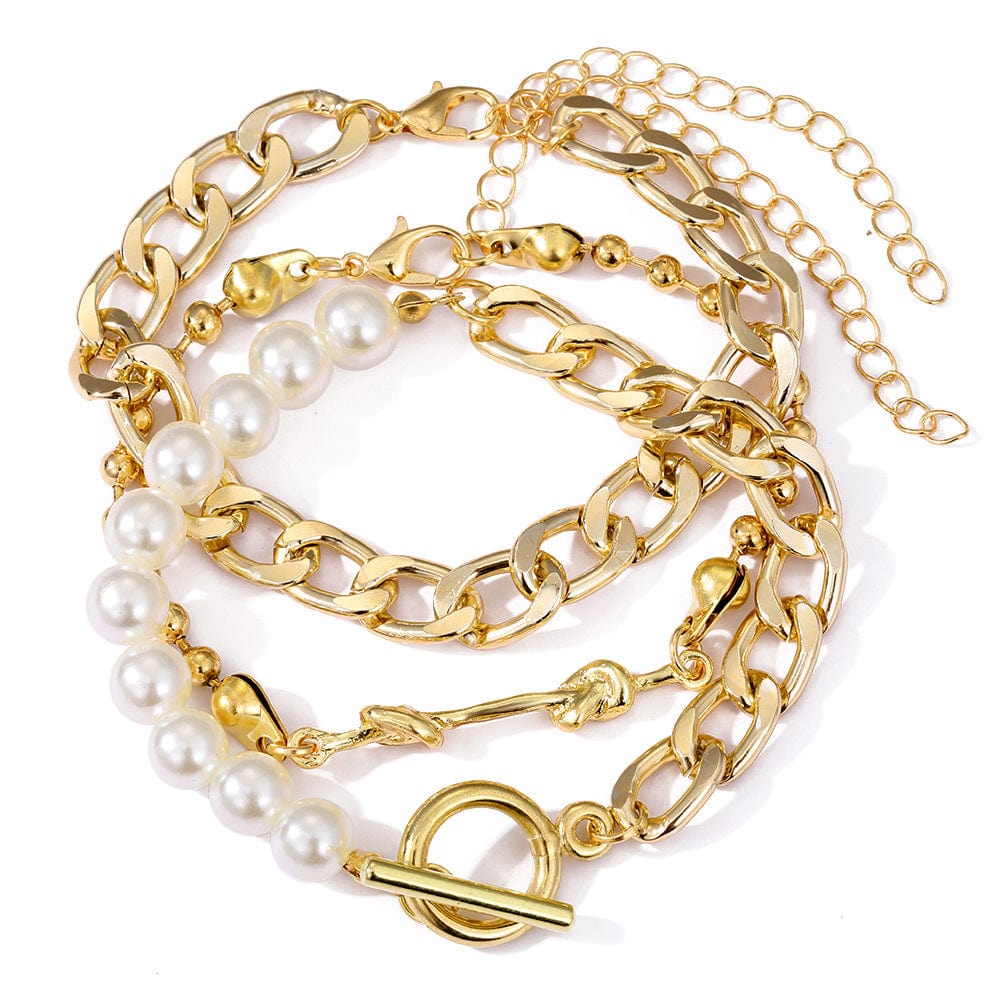 Premium Creative Heart Pearl Multi-layer Chain OT Bracelet Suit -  from Empire of LaTz - Only £10! Explore at Empire of LaTz