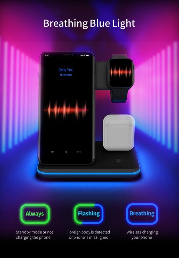 Premium Compatible Mobile Phone Watch Earphone Wireless Charger 3 In 1 Wireless Charger Stand - Electrical Accessories from Empire of LaTz - Only £5.35! Explore at Empire of LaTz