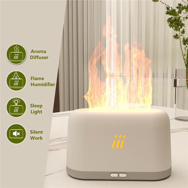 Premium Flame Aroma Diffuser Air Humidifier Ultrasonic Cool Mist Maker Fogger Led Essential Oil Flame Lamp Difusor - Electrical Accessories from Empire of LaTz - Only £31.66! Explore at Empire of LaTz