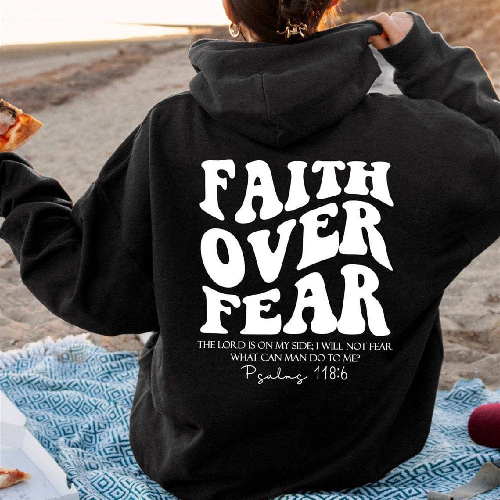 Empire of LaTz Faith Over Fear Sweatshirt,Christian Shirt,Bible Verse Hoodi