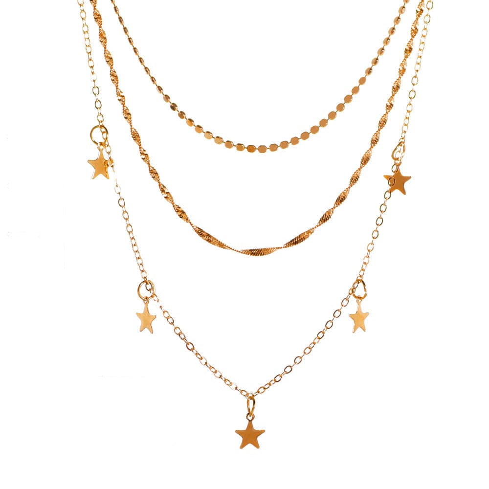 Premium European And American Retro Metal Multilayer Star Clavicle Chain -  from Empire of LaTz - Only £10! Explore at Empire of LaTz