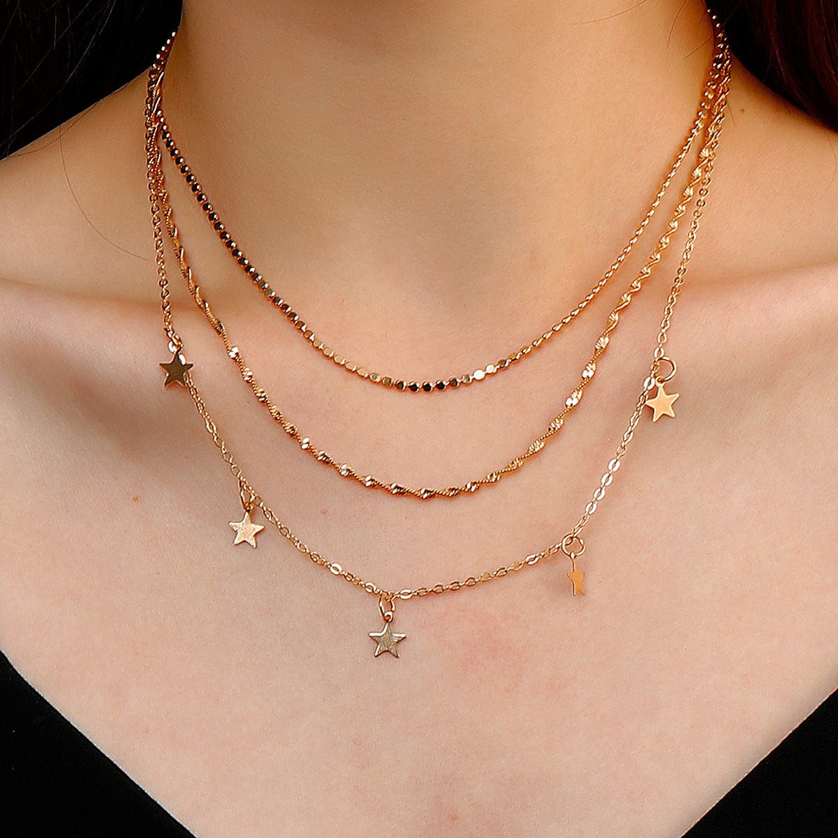 Premium European And American Retro Metal Multilayer Star Clavicle Chain -  from Empire of LaTz - Only £10! Explore at Empire of LaTz