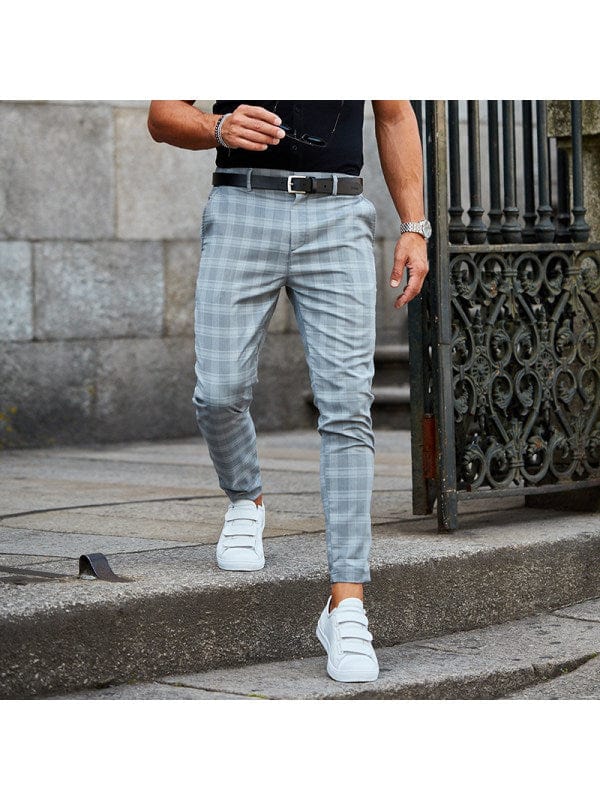 Premium Plaid Print Pants Men's Casual Trousers Loose And Thin - Men's Trousers from Empire of LaTz - Only £19.08! Explore at Empire of LaTz