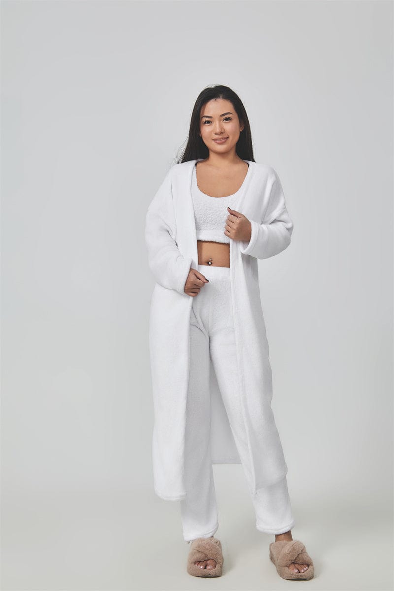 Empire of LaTz Pajamas Cozy Pajama Set, 3 Piece Lounge Set, Cute Loungewear, Warm Suit Sets, Matching Set, Lounge Set, 3 Piece Pant Sets, Women Winter Dress