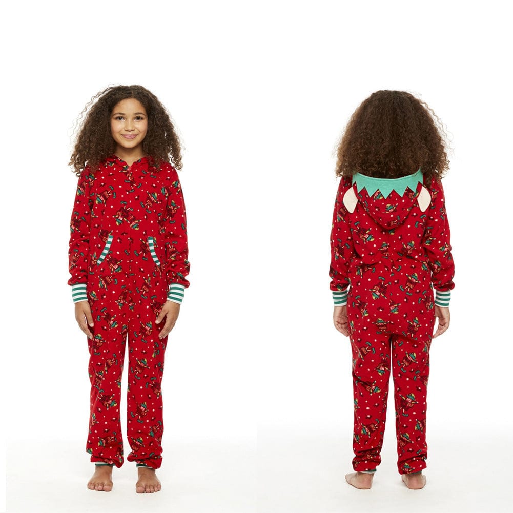 Premium Fashionable Parent-child Hooded Christmas Print Jumpsuit - Pajamas from Empire of LaTz - Only £24.80! Explore at Empire of LaTz