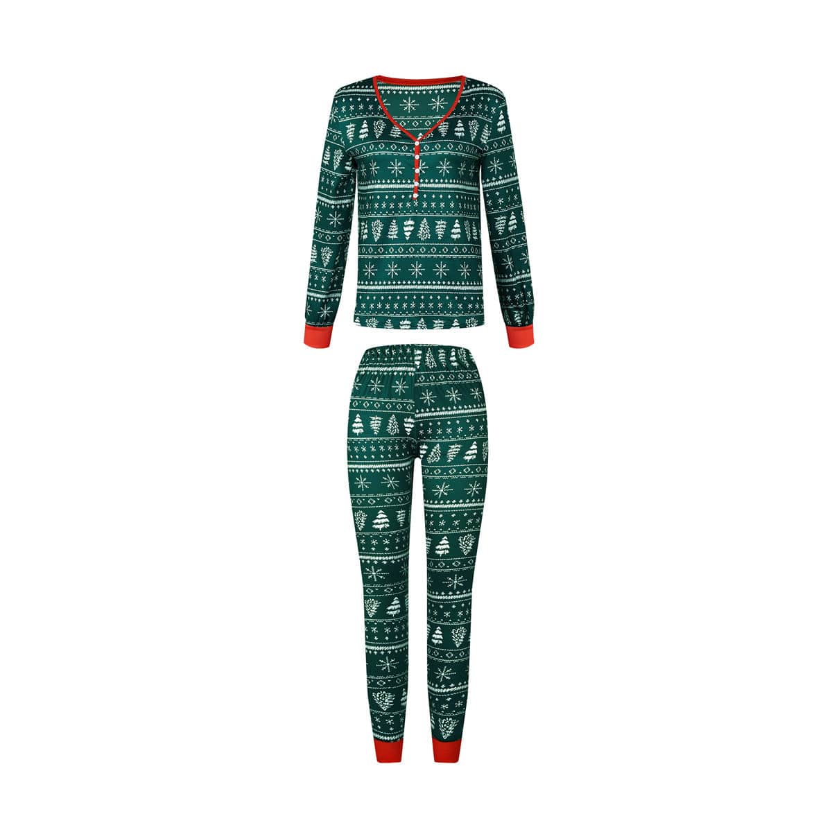 Premium Christmas Print Contrast Color Parent-child Home Service Suit - Pajamas from Empire of LaTz - Only £18.79! Explore at Empire of LaTz