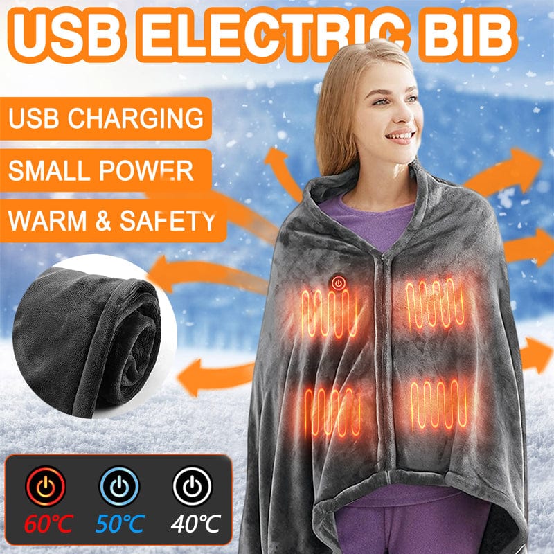 Premium Winter Flannel Heated Blanket Cold Protection Body Warmer Usb Heated Warm Shawl Electric Heated Plush Blanket - Pajamas from Empire of LaTz - Only £30! Explore at Empire of LaTz