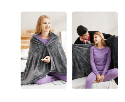 Premium Winter Flannel Heated Blanket Cold Protection Body Warmer Usb Heated Warm Shawl Electric Heated Plush Blanket - Pajamas from Empire of LaTz - Only £30! Explore at Empire of LaTz