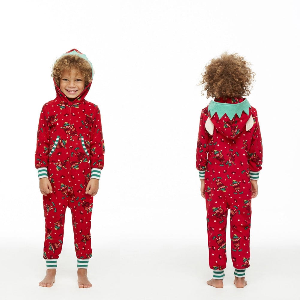 Premium Fashionable Parent-child Hooded Christmas Print Jumpsuit - Pajamas from Empire of LaTz - Only £24.80! Explore at Empire of LaTz