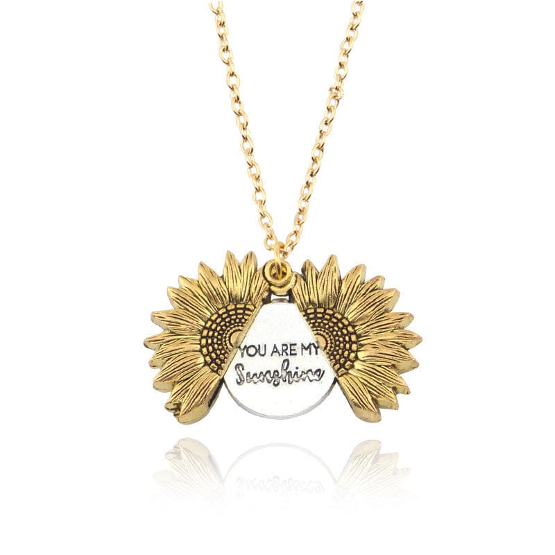 Premium You Are My Sunshine Sunflower Necklace Women Men - Ring/Necklace Set from Empire of LaTz - Only £8.47! Explore at Empire of LaTz