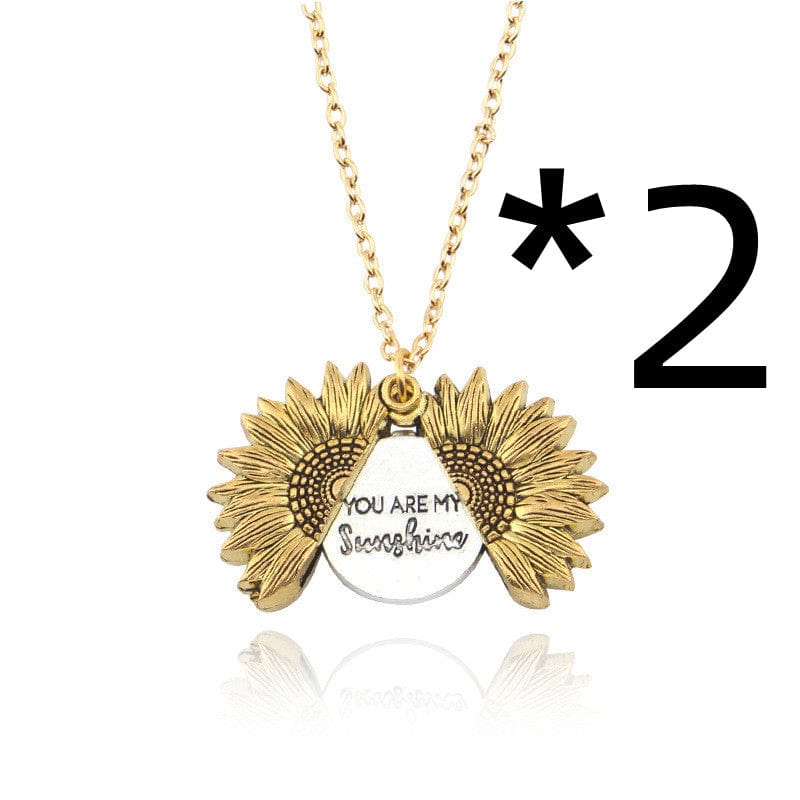 Premium You Are My Sunshine Sunflower Necklace Women Men - Ring/Necklace Set from Empire of LaTz - Only £8.47! Explore at Empire of LaTz